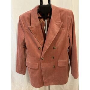 NWT Banana Republic Women's size 16 Salmon Corduroy Blazer